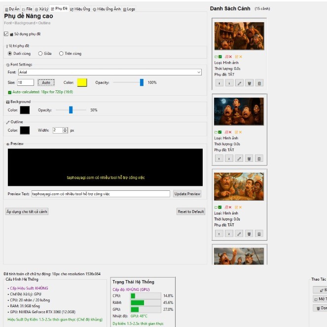 Tool Edit Render Tốc Độ